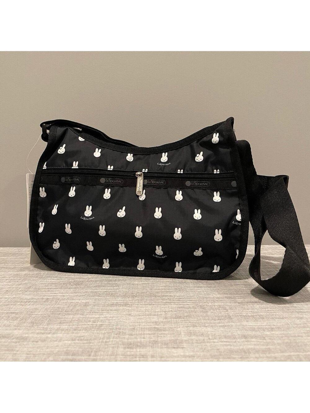 Lesportsac Black Miffy Classic Hobo Bag NWT
